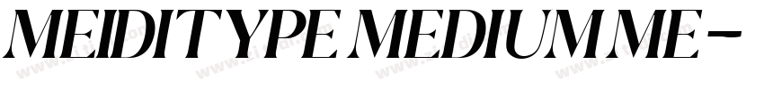 MEIDITYPE MEDIUM ME字体转换